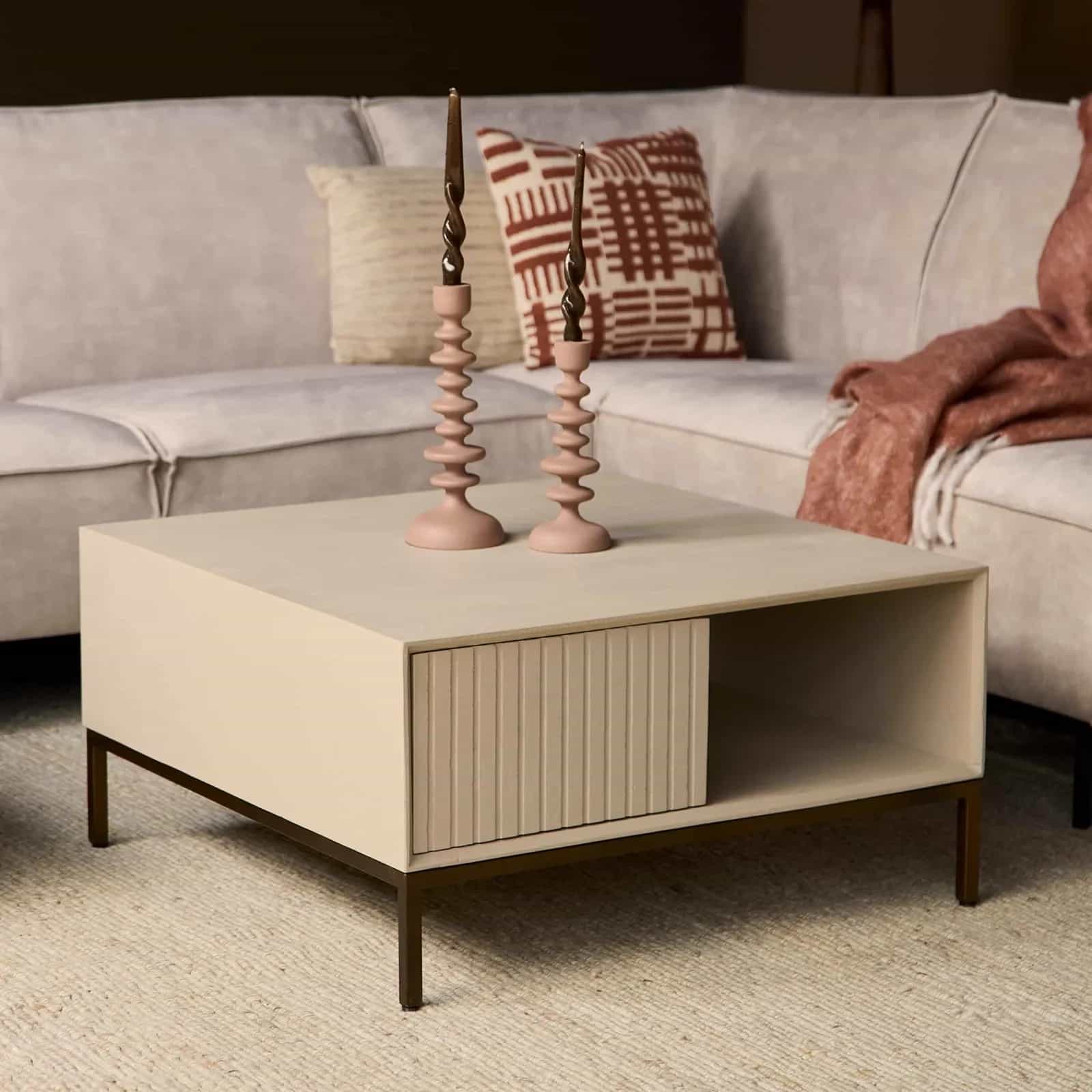 Couchtisch Madison Sand | 80 cm | Quadratisch