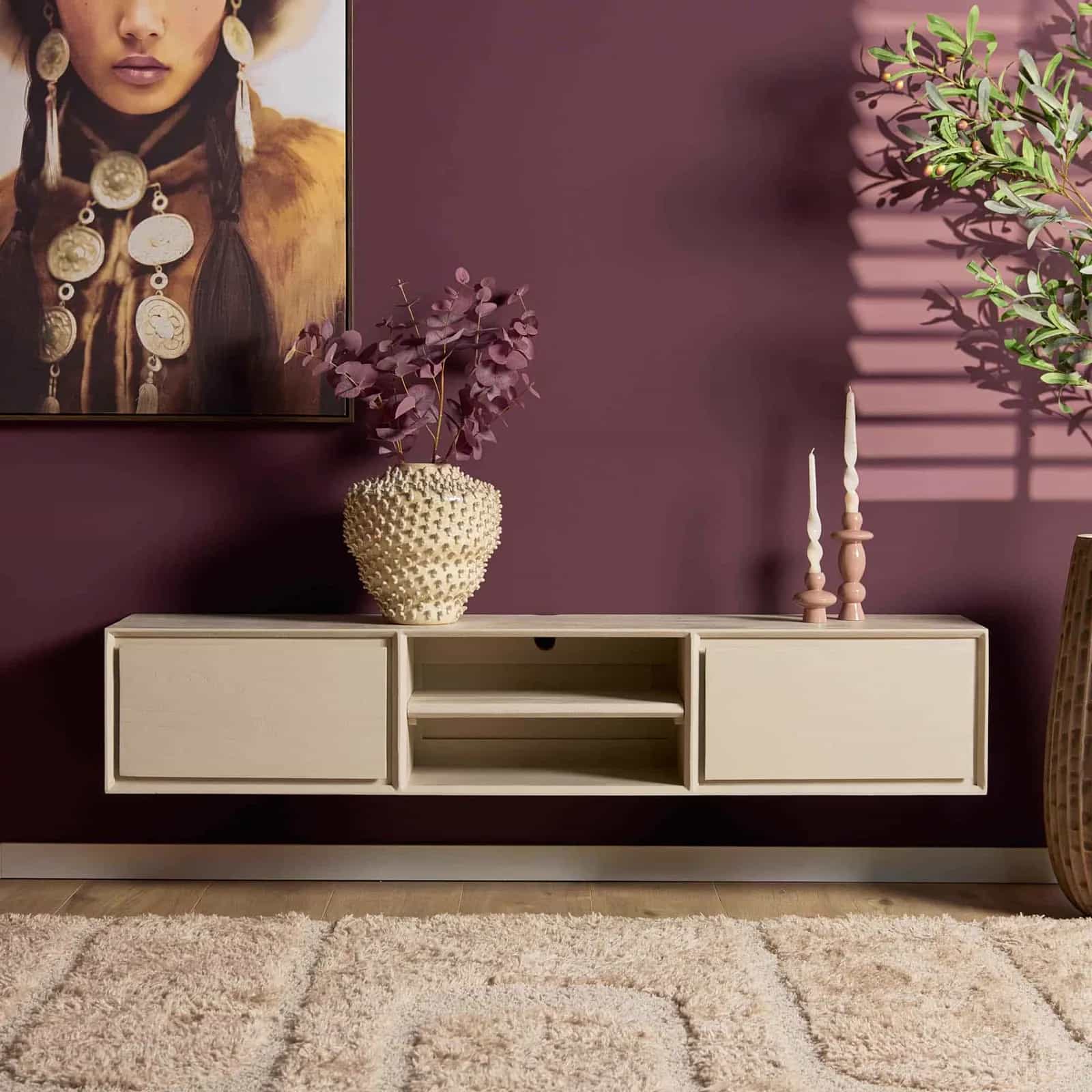 Abgehängter TV-Element Ambiance Sand | 160 cm