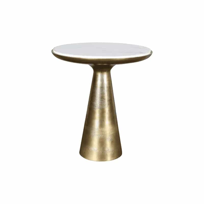 Beistelltisch Essy Weiß Marmor/Metall 45 cm
