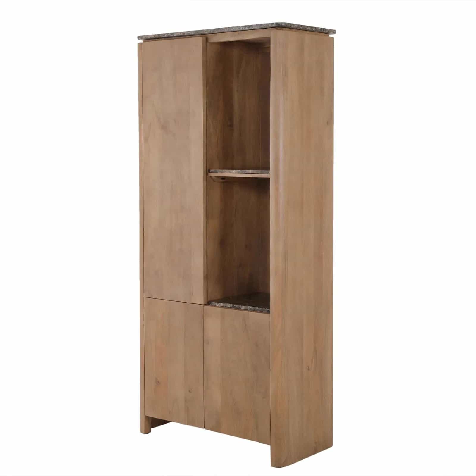 Einlegeböden für Regalschrank Dallas, brauner Marmor, 2er-Set
