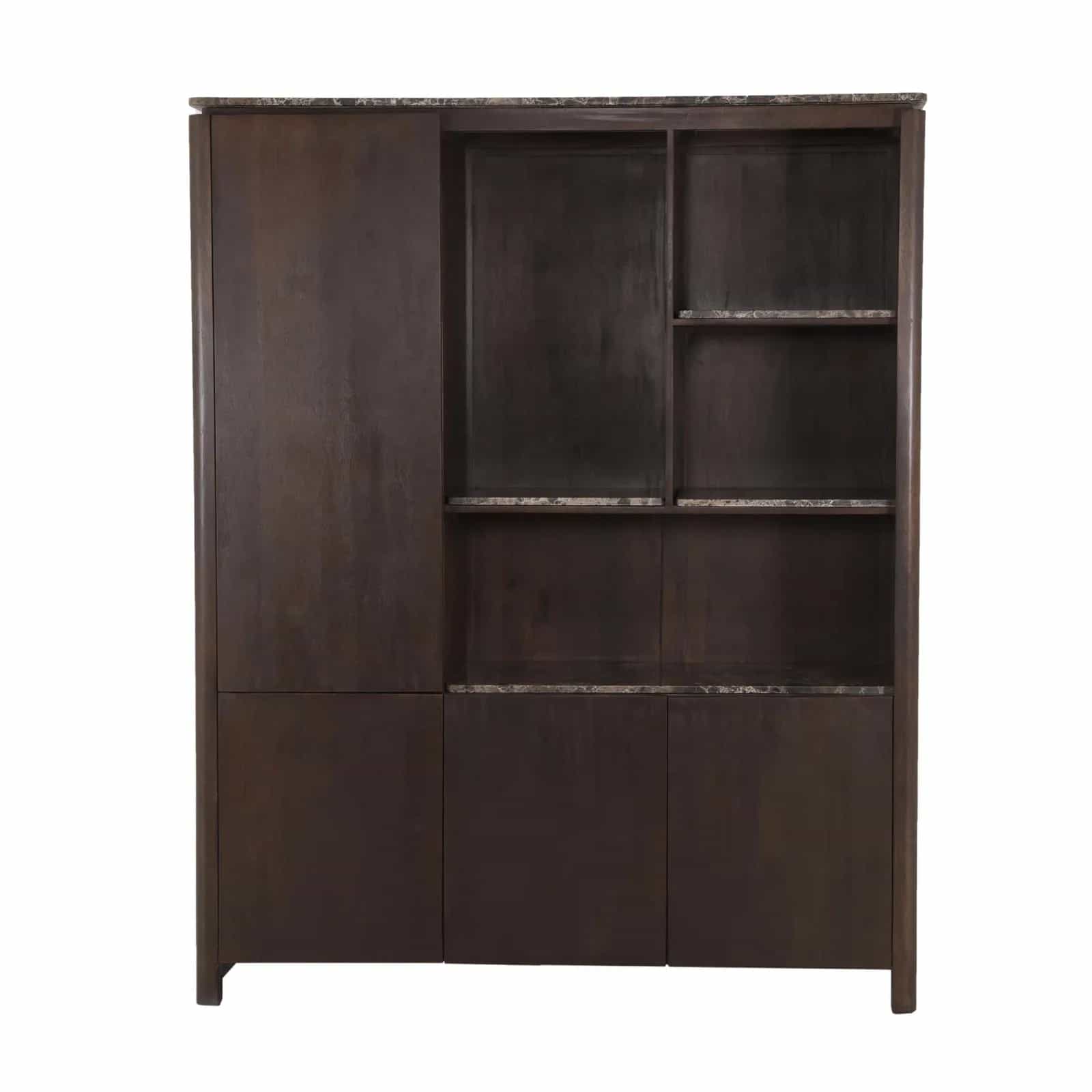 Oberteil Regalschrank XL Dallas Braun Marmor
