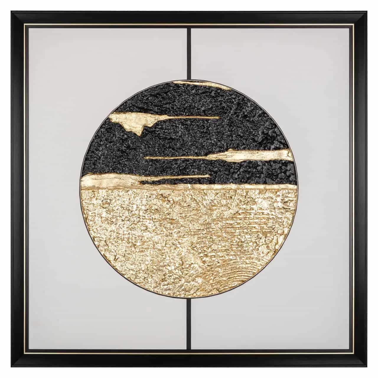 Wandkunst Moon schwarz/gold