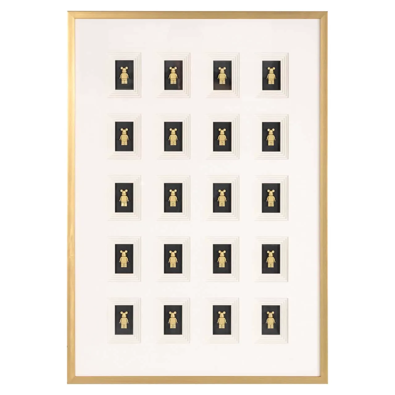 Wandkunst Bär schwarz/gold