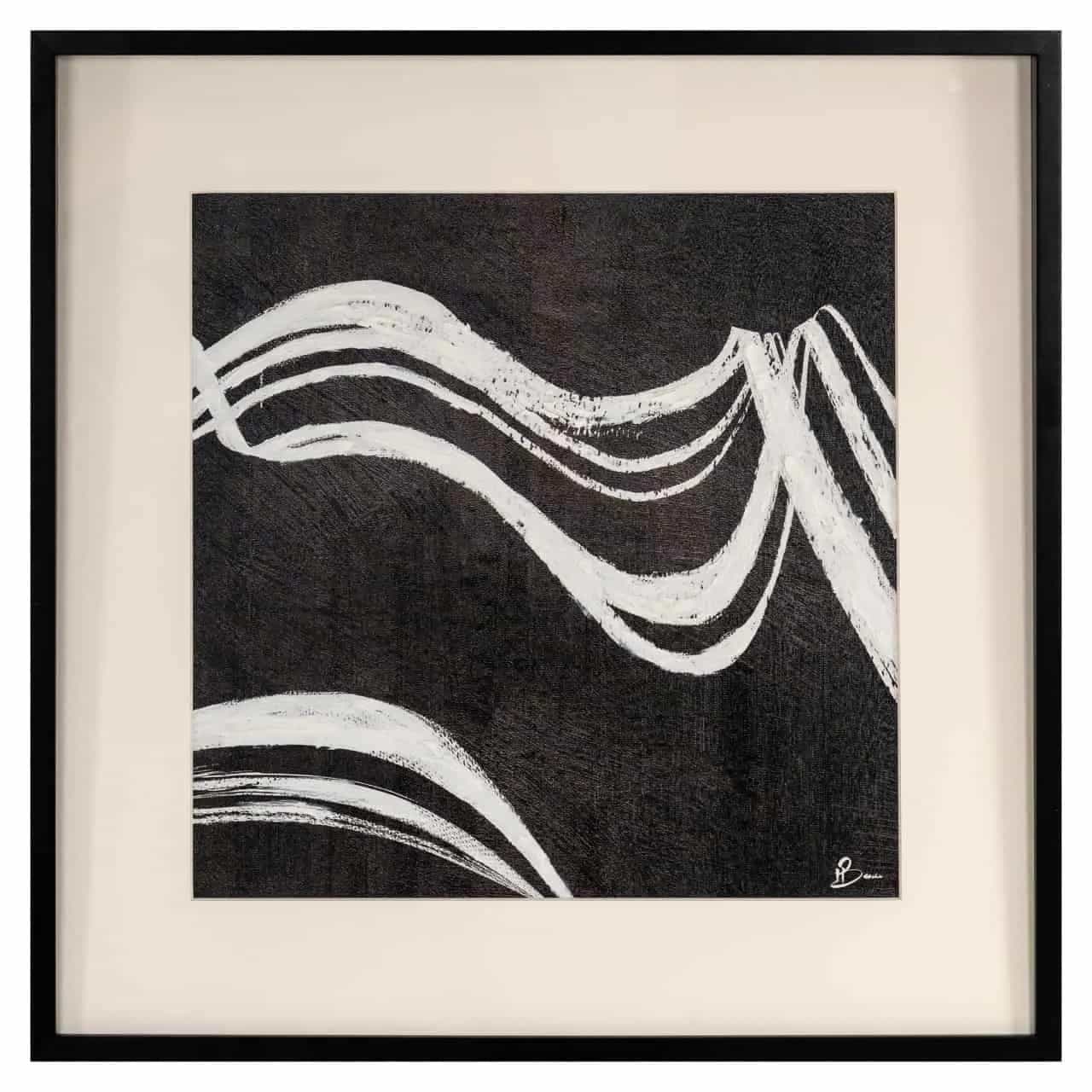 Wandkunst Jozy schwarz/weiß