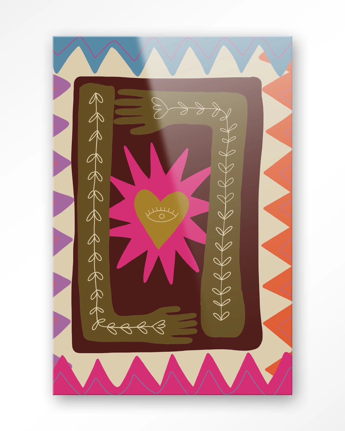Wandkleed Hug - Urban Cotton als Glas