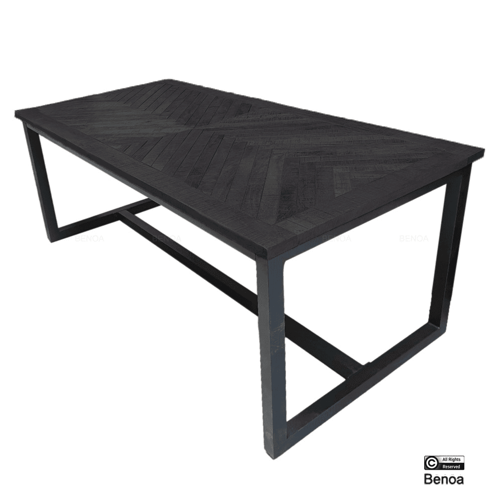 Eettafel Jax Zwart | 180/200/220 cm - Benoa