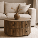 Salontafel Rond met 4 Laden Roots - Benoa
