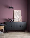 Kommode Remi 4 Türen schwarz Mangoholz - Eleonora