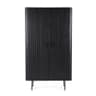 Schrank Remi 2 Tueren schwarz Mangoholz - Eleonora
