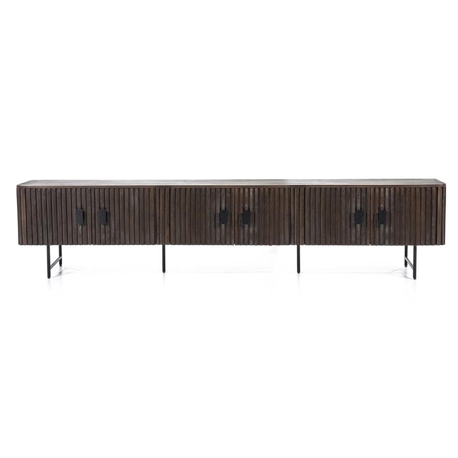TV-Moebel Remi 6 Tueren braun Mangoholz - Eleonora