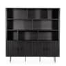Wandschrank Remi schwarz Mangoholz - Eleonora