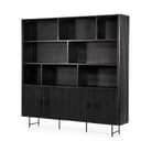 Wandschrank Remi schwarz Mangoholz - Eleonora