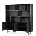 Wandschrank Remi schwarz Mangoholz - Eleonora