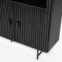 Wandschrank Remi schwarz Mangoholz - Eleonora