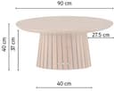Couchtisch Ø90, Acacia Black, Burundi Table Collection - My Sons