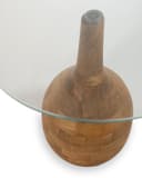Stella Couchtisch Ø40, H50, Smooth Natural, Clear glass - My Sons
