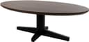 Couchtisch 130, oval, Tischbein Black, Mango Brown Walnut - My Sons