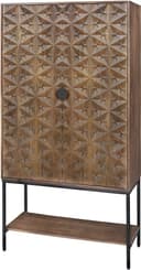 2-türiger Schrank mit fachboden, Mango Brown Walnut - My Sons