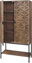2-türiger Schrank mit fachboden, Mango Brown Walnut - My Sons