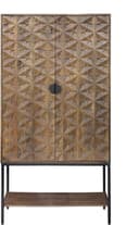 2-türiger Schrank mit fachboden, Mango Brown Walnut - My Sons