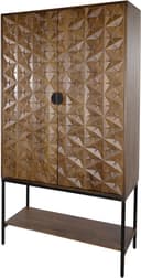 2-türiger Schrank mit fachboden, Mango Brown Walnut - My Sons