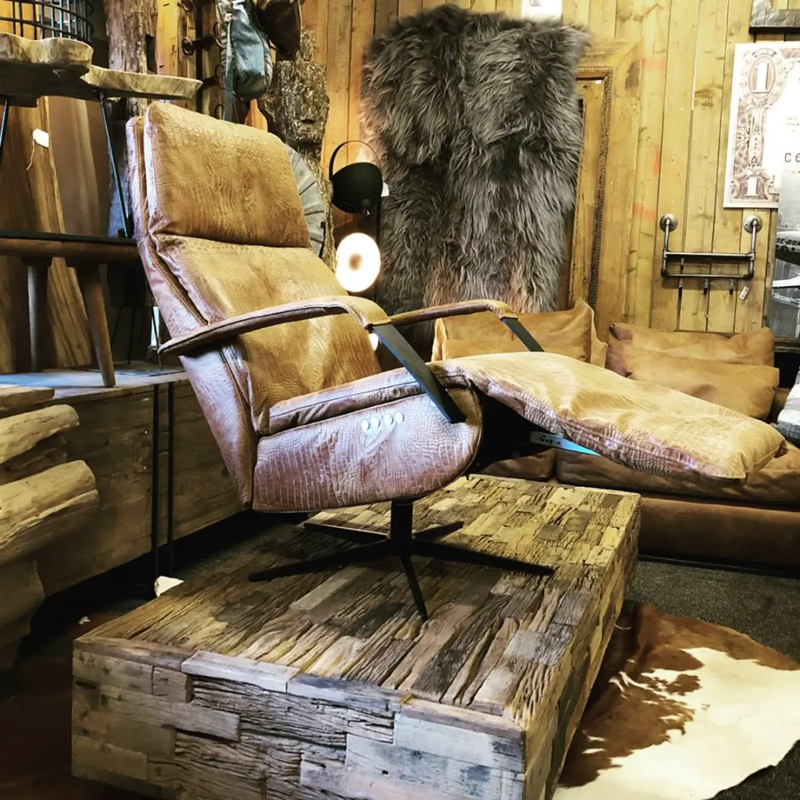 Relaxfauteuil Jaxx crocoprint - Chill-Line