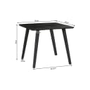 Esstisch Omaha Schwarz | 90 cm - Starfurn