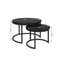 Couchtisch Otik Black Oak | 70 cm | 2er-Set - Starfurn