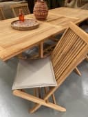 Ausziehbarer Esstisch Teak + 6 Stühle - Mokana Furniture
