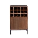 Wijnkast Madison Brown 55 cm mangohout in bruin Mokana - Starfurn