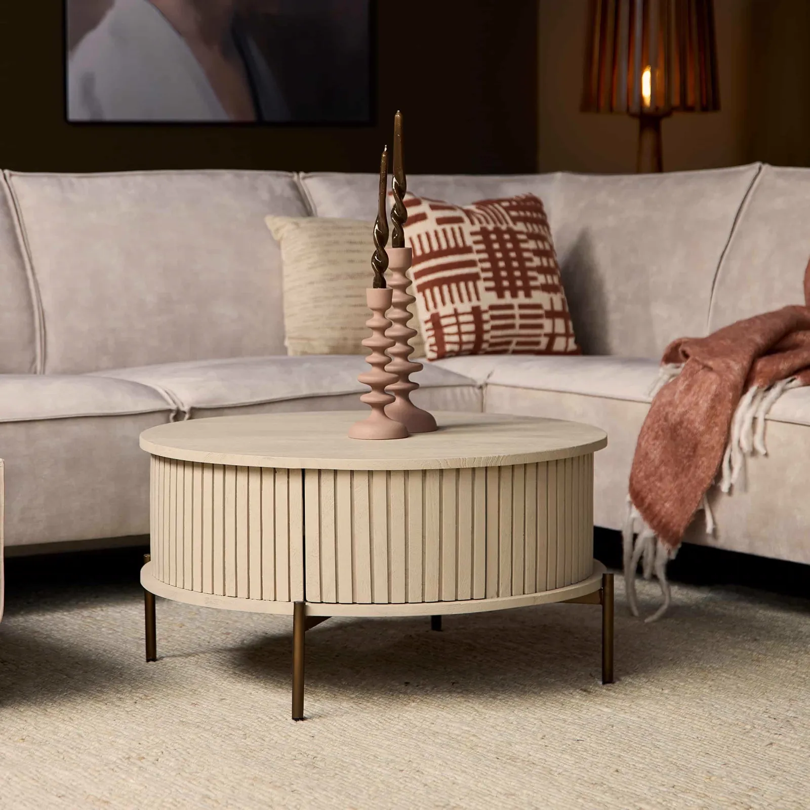 Couchtisch Madison Sand | 80 cm | Rund - Starfurn
