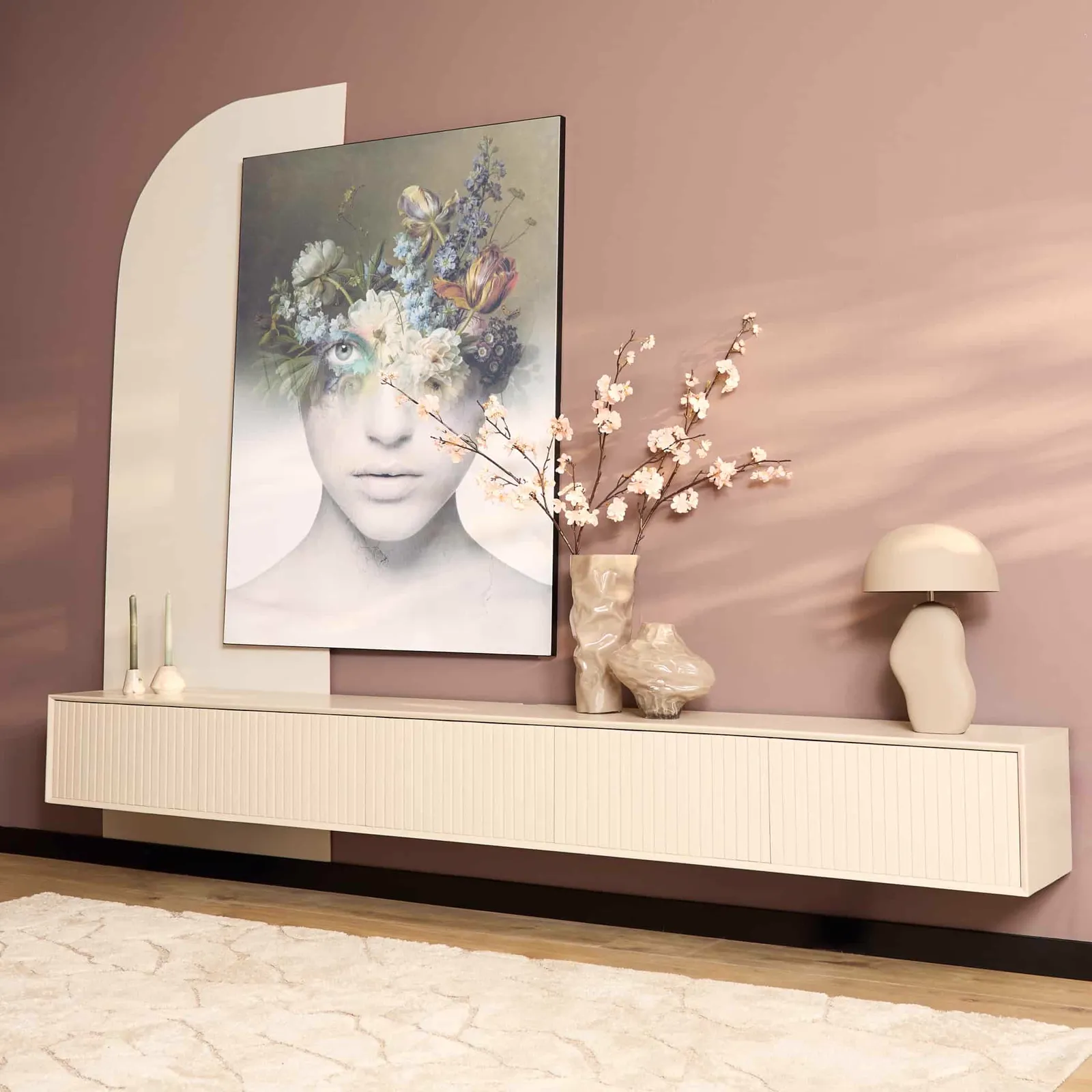 TV-Hängeelement Madison Sand | 280 cm - Starfurn