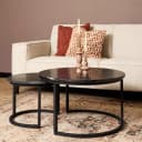Couchtisch Nova Schwarzer Marmor | 70 cm | 2er Set - Starfurn