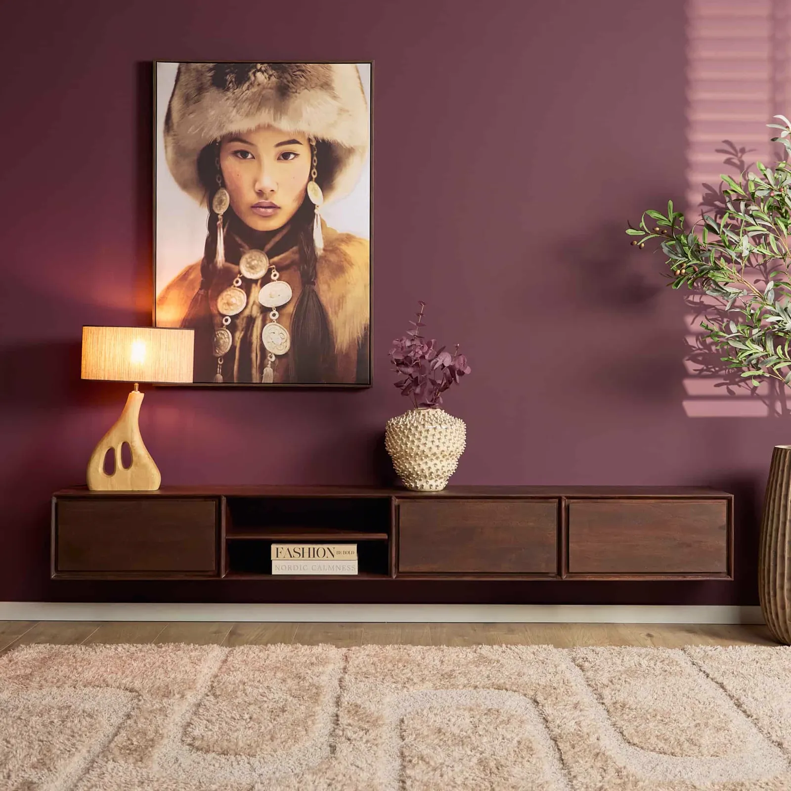 TV-Hängeschrank Ambiance Braun | 240 cm - Starfurn