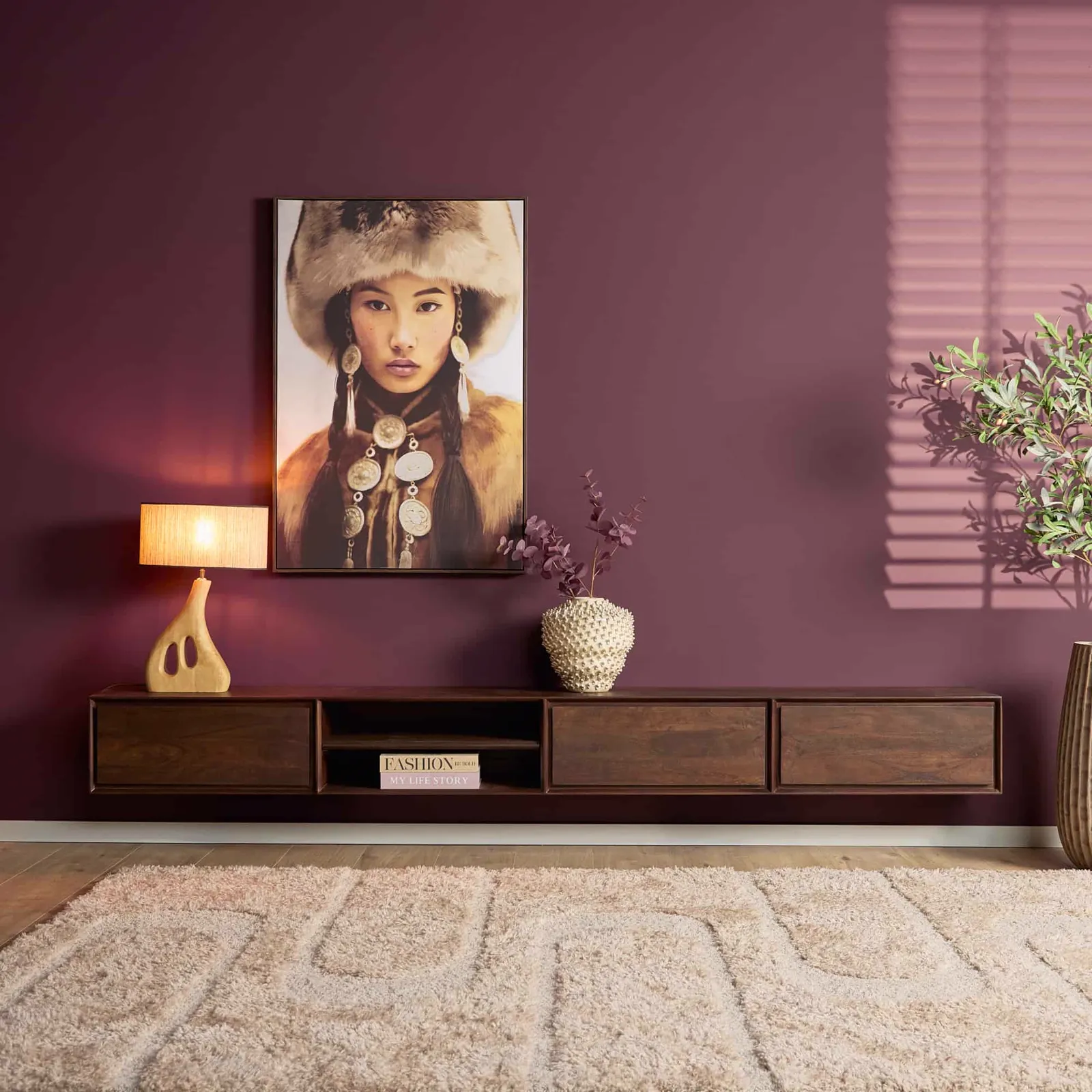 TV-Hängeschrank Ambiance Braun | 280 cm - Starfurn
