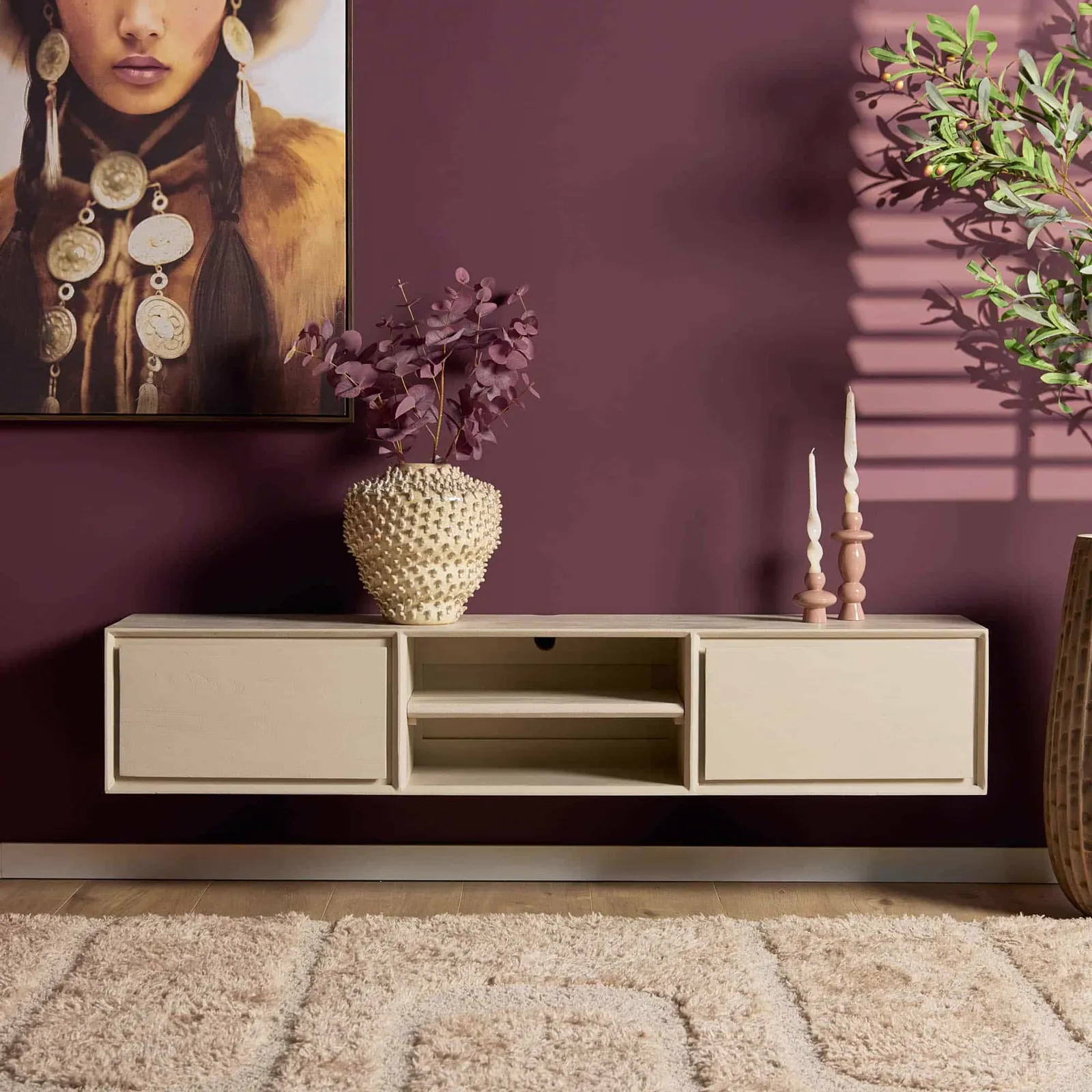 Abgehängter TV-Element Ambiance Sand | 160 cm - Starfurn