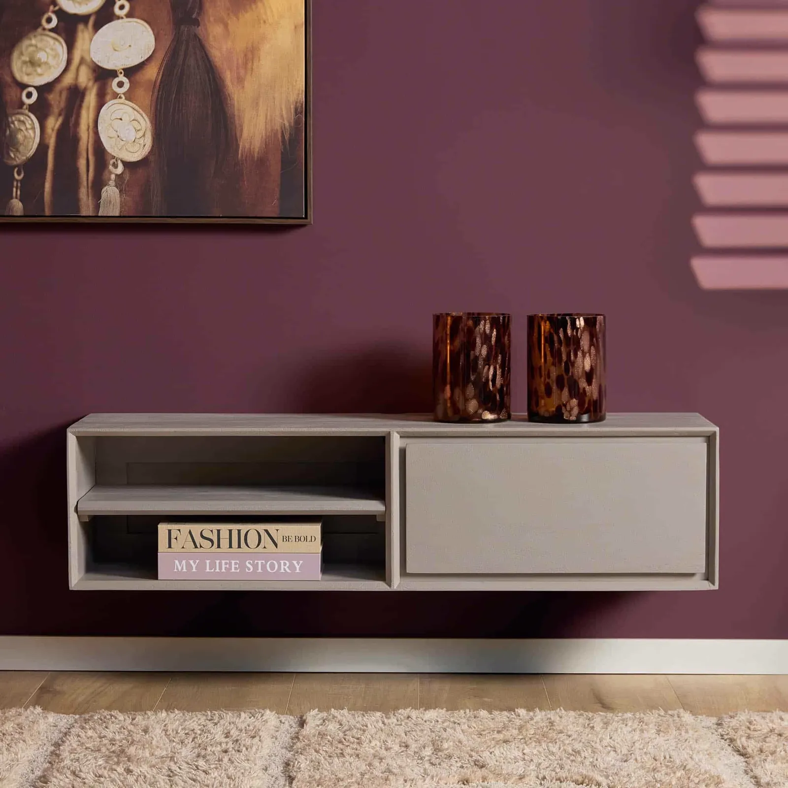 TV-Hängeschrank Ambiance Taupe | 120 cm - Starfurn