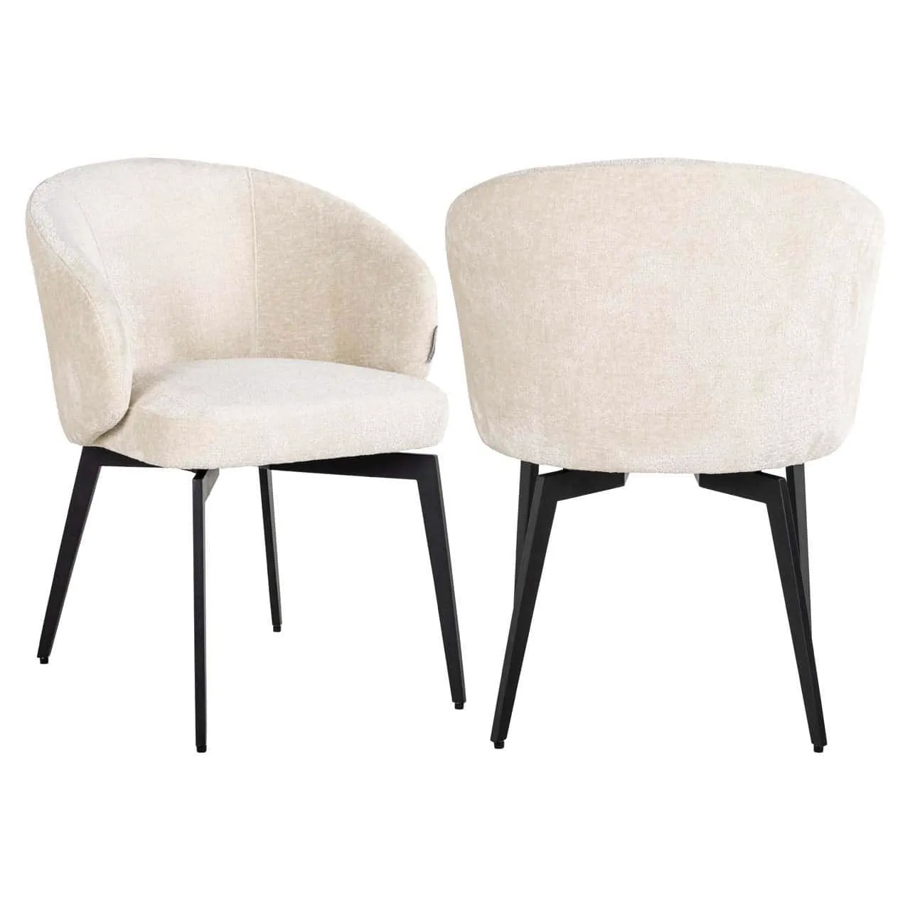 Esszimmerstuhl Amphara FR weiß Chenille feuerhemmend - Richmond Interiors