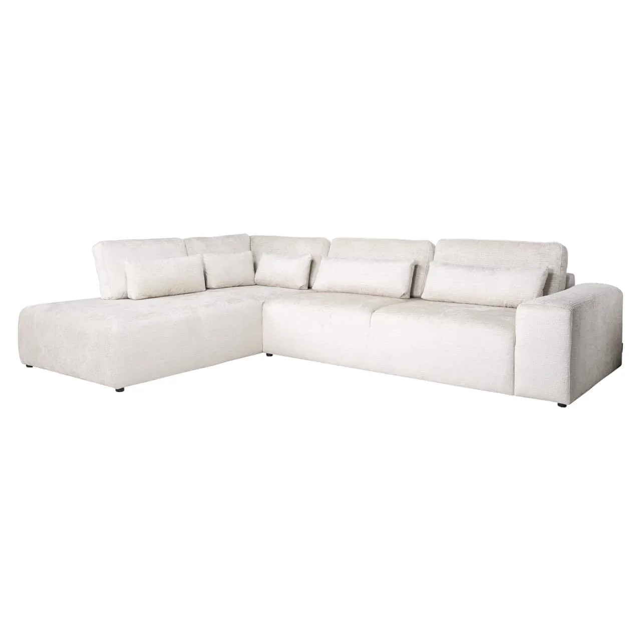 Sofa Lund Cream Fusion 3-Sitzer + Ottomane links - Richmond Interiors