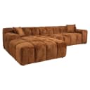 Sofa Cube lovely cinnamon 3-Sitzer + Lounge links - Richmond Interiors