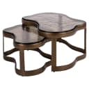 Couchtisch Fairfield Messing antik (2er Set) - Richmond Interiors