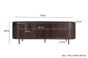 TV-Möbel Noor Walnuss 170 cm - Livingfurn
