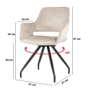Capp Beige Samt - Livingfurn