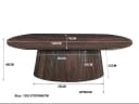 Couchtisch Salvator Walnuss Oval 120 - Livingfurn