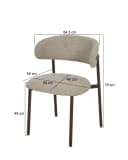 Esszimmerstuhl Micah Hush Walnut - Livingfurn