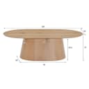 Couchtisch Novero, oval, 120 cm - Livingfurn