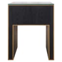 Nachttisch Bloomville Messing Shagreen mit Glasplatte - Richmond Interiors