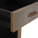 Nachttisch Bloomville Messing Shagreen mit Glasplatte - Richmond Interiors