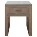 Nachttisch Bloomville Messing Shagreen mit Glasplatte - Richmond Interiors