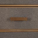 Nachttisch Bloomville Messing Shagreen mit Glasplatte - Richmond Interiors